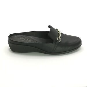 Malu Shoes Womens Mules‎ Supercomfort Nettar Black Open Back Slip On 9